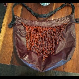 Bespoke leather shoulder bag. One of a kind